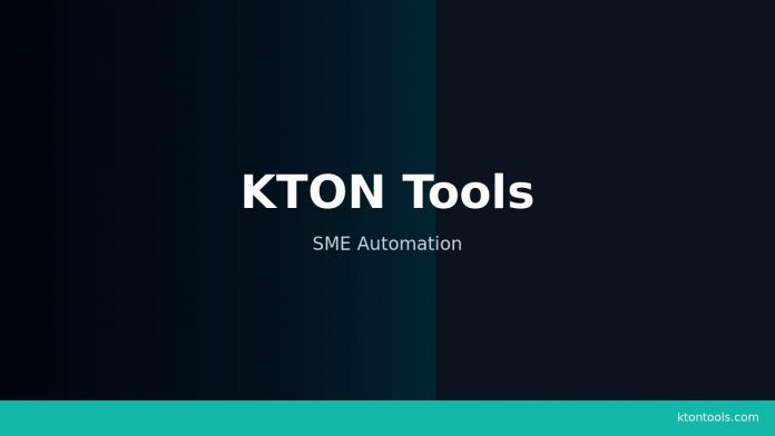 KTON Tools — SME Automation KTON Tools — SME Automation
